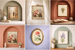 50 Vintage Frame Mockups for Canva Product Image 1