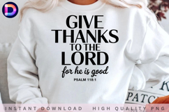 Give Thanks to the Lord Psalm 118:1 Christian Bible Verse Product Image 1