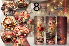 Coffee is my love | 8 Sublimation Tumbler Designs, PNG Product Image 1