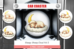 Car Coaster Sleepy Sheep Cloud Product Image 1