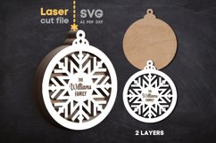 Christmas Ornament SVG laser cut file for Glowforge Product Image 2