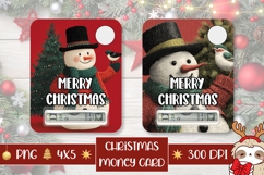 Cartoon Snowman Money Card, Christmas Gift Card Printable Product Image 1