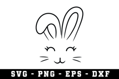 Bunny Ear &amp; Face SVG | SVG Cut files | Cricut Product Image 1