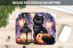 Cat Mouse pad Sublimation - Halloween Animal PNG Design Product Image 1