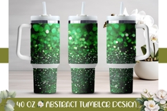 Green Glitter Tumbler Design, Glitter 40 Oz Tumbler Wrap Product Image 1