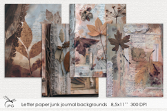 Letter paper junk journal backgrounds - 4 Variations Product Image 1