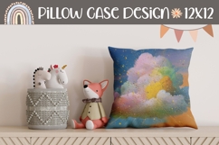 Art Sky Pillow Case Design, Stars Pillow Template Product Image 1