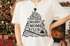 Merry Moms Club Svg, Funny Christmas Mom Svg, Mom Life Svg. Product Image 2