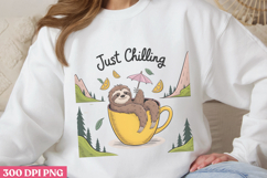 Just Chilling PNG, Sloth Sublimation PNG Product Image 2