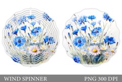 Flowers Wind Spinner Design. Wildflowers Wind Spinner Product Image 1