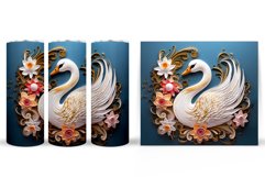 Swan Tumbler Wrap Sublimation. Swan Tumbler Wrap Design Product Image 2