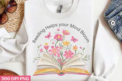 Reading helps your PNG, Book Lover Sublimation PNG Product Image 2