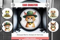 Annoyed Retro St Patricks Car Coaster Product Image 1