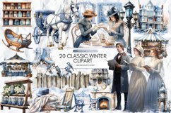 Classic Winter Clipart Bundle, Set of 20 Png Bundle Product Image 1
