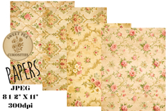 Sepia, Flowers, Grunge, Papers, Junk Journal Product Image 1