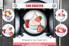 Car Coaster Strawberry Scoop Product Image 1