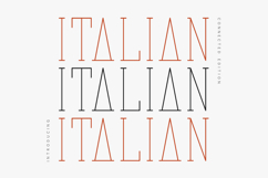 Italian Connected Edition Elegant Condensed Serif Font Product Image 1