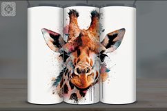 4 Giraffe Tumbler Sublimation, 20 oz Tumbler Wrap Product Image 3