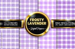 Frosty Lavender Gingham Digital Papers 04 Variations Product Image 1