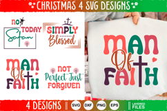 4 Christmas SVG Designs, Christmas SVG Cut file design Product Image 1