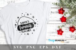 Santa's Favorite Teacher SVG Product Image 1