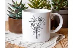 Rose Lily Svg Flower Svg Floral Bouquet Svg Product Image 6