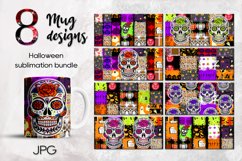 Halloween Mug | Skulls Sublimation Mug design bundle, JPG Product Image 1