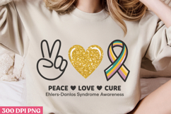 Peace Love Cure PNG, Syndrome Sublimation PNG Product Image 2