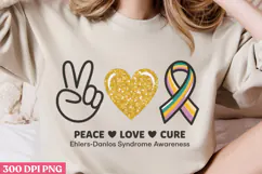 Peace Love Cure PNG, Syndrome Sublimation PNG Product Image 2