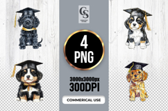 Cute Scholar Puppy Dog Clipart Sublimation PNG Product Image 1