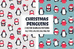 Christmas Svg, Christmas pattern Svg, Christmas penguins Product Image 1