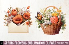 Spring Flowers Sublimation Clipart Product Image 1