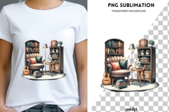 Book nook png design for T-shirts Product Image 1
