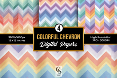 Colorful Chevron Pattern Digital Paper Product Image 1