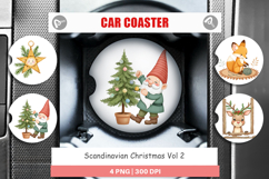 Car Coaster Scandinavian Christmas Product Image 1