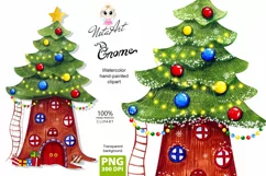 Gnome 's Christmas House, Gnome's New Year's House PNG Product Image 1