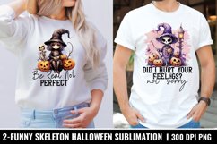 Skeleton Halloween Sublimation PNG, Funny Halloween PNG Product Image 1