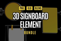 3D Signboard Mockup Bundle Product Image 1