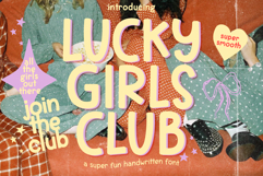 Lucky Girls Club Bold Handwritten Sans Retro Vibes Product Image 1