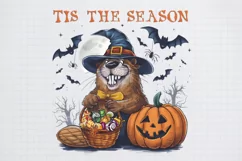 Halloween Capybara Tis-the-season Sublimation PNG Product Image 1