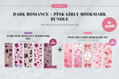 Dark Romance &amp; Pink Girly Bookmark Bundle,Gothic Skulls Product Image 1