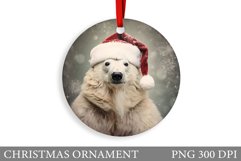 Winter Bear Christmas Ornament Sublimation Product Image 1