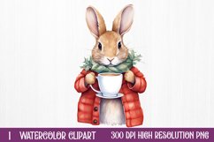 Christmas Animals Coffee Sublimation Clipart, Christmas PNG Product Image 1