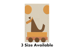 Geometric Horse Toy Embroidery Design Product Image 1