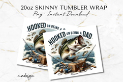Fishing Dad Tumbler Wrap PNG, 20oz Skinny Sublimation Design Product Image 2