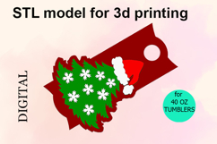 Christmas Tree 40 OZ Tumbler Stl File for 3D Printinting Product Image 1