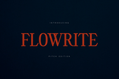 Flowrite Pitch Edition Modern Serif Font Product Image 1