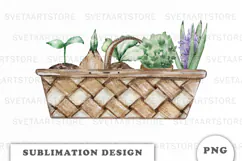 Watercolor Garden sublimation PNG Product Image 1