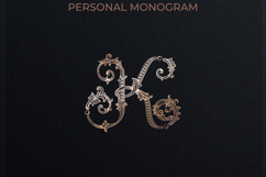 K Monogram Logo, Elegant Initial Monogram Product Image 1