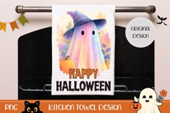 Glitter Halloween Ghost Towel, Cartoon Halloween Towel Print Product Image 1
